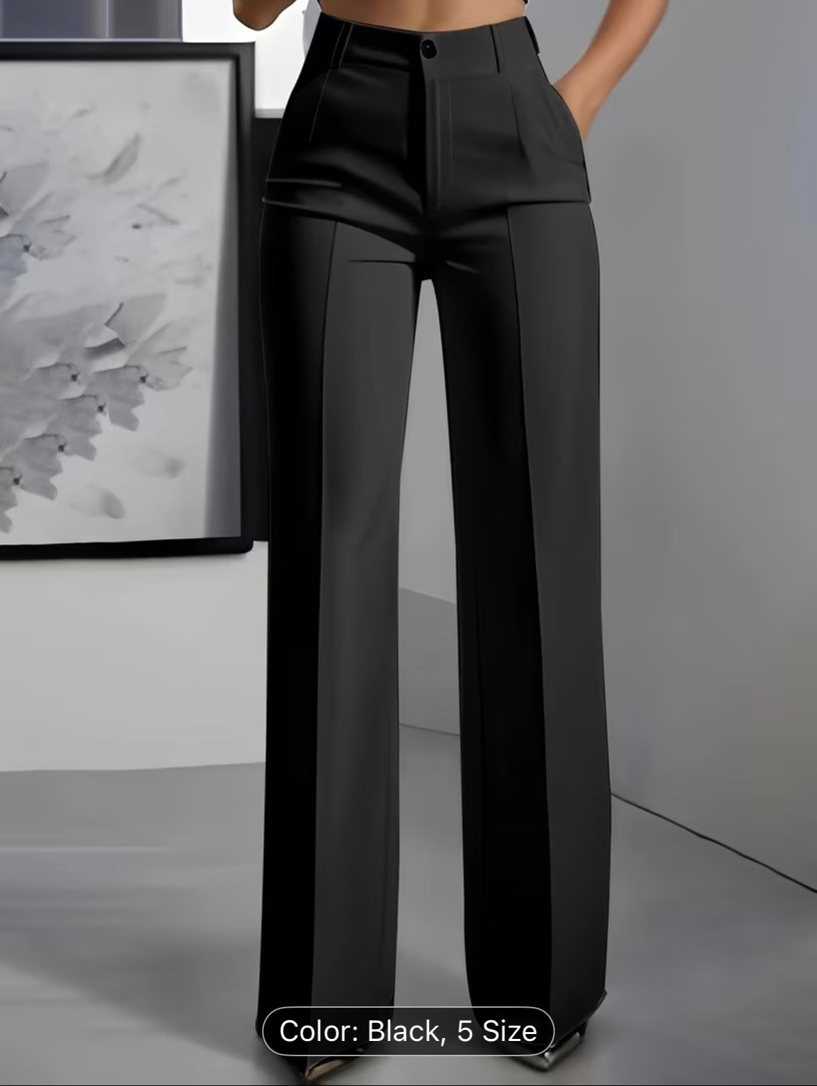 Elegant Women’s White Straight-Leg Pants | Minimalist Office & Casual Work Trousers - UltraChic