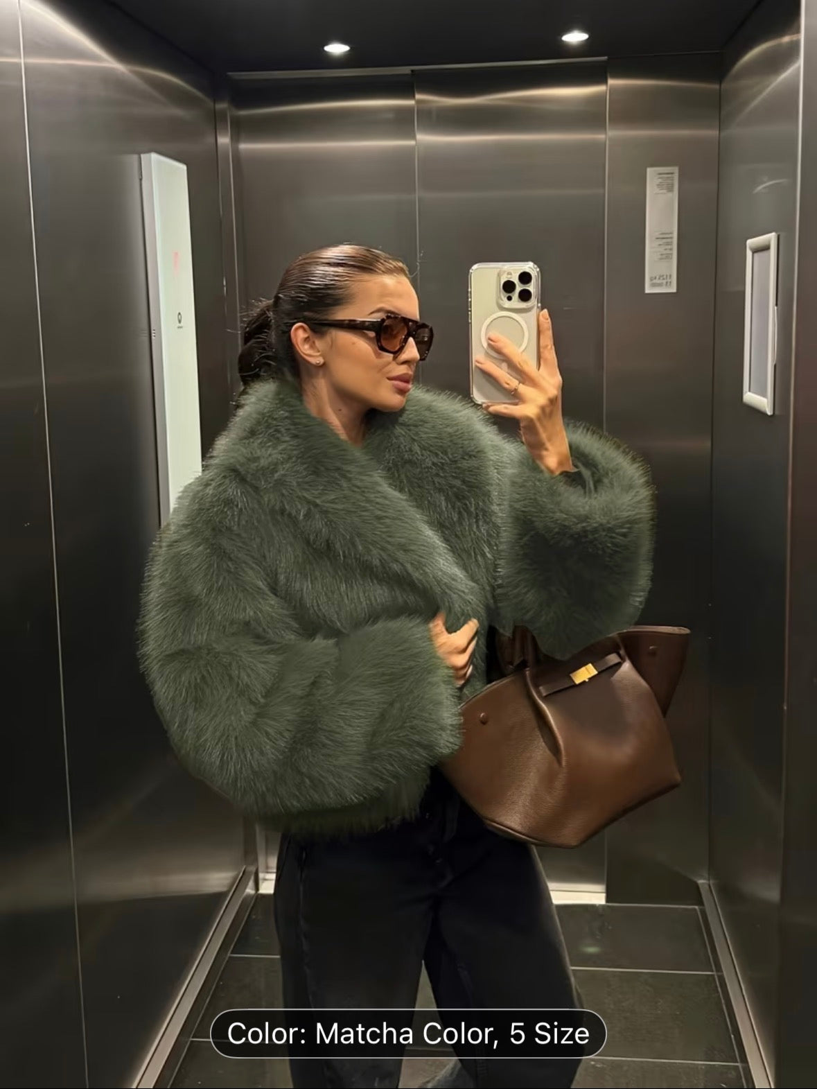 Women’s Faux Fur Winter Short Coat – Warm Plush Fashion Jacket for Cold Weather - UltraChic