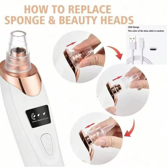 Effective Vacuum Pore Cleaner – Blackhead Remover & Facial Skin Care Device for Clear, Smooth Skin