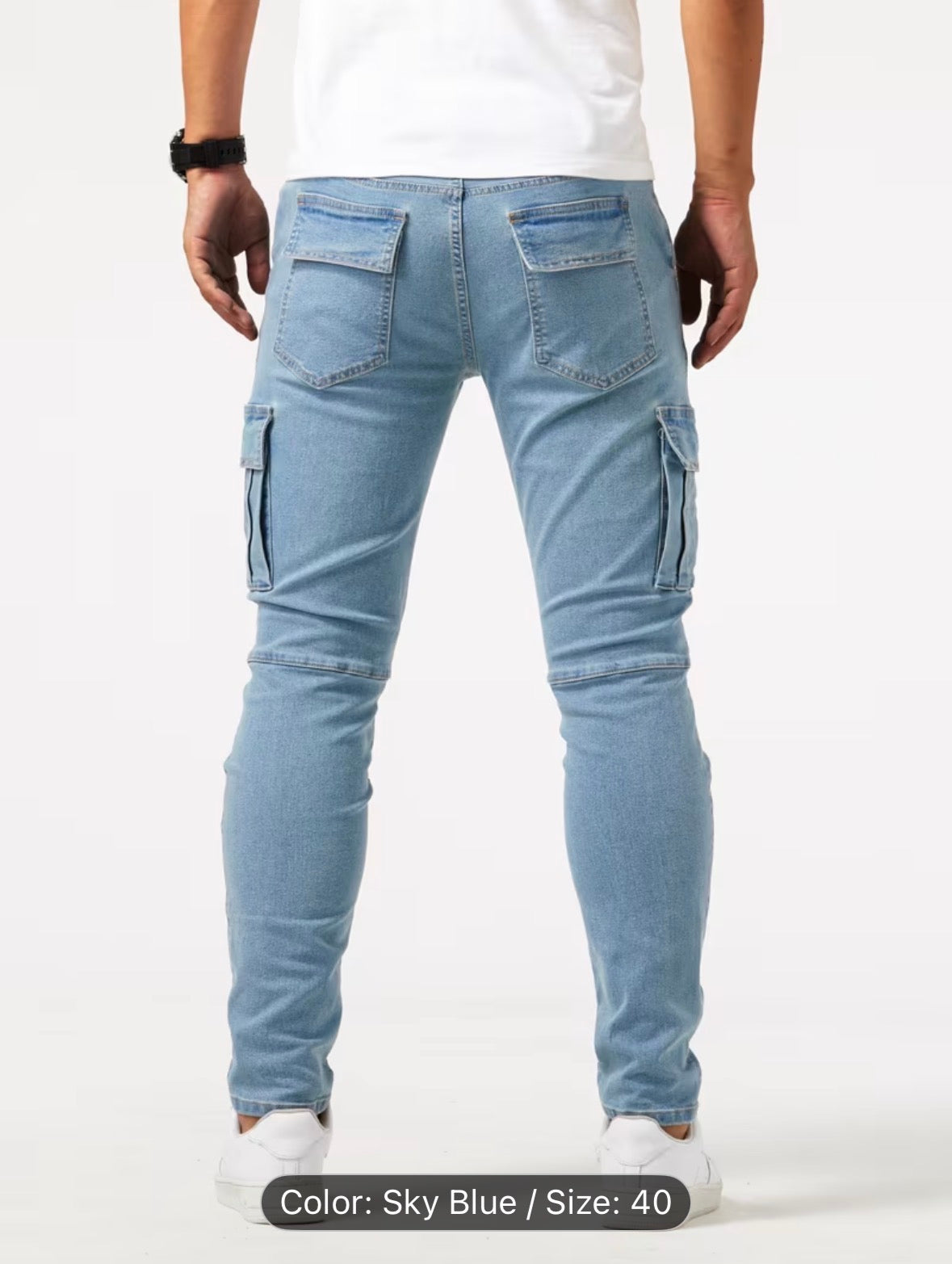 Men’s Slim-Fit Stretch Jeans with Multiple Pockets – Comfortable Street Style Denim for Everyday & All-Season Wear - UltraChic
