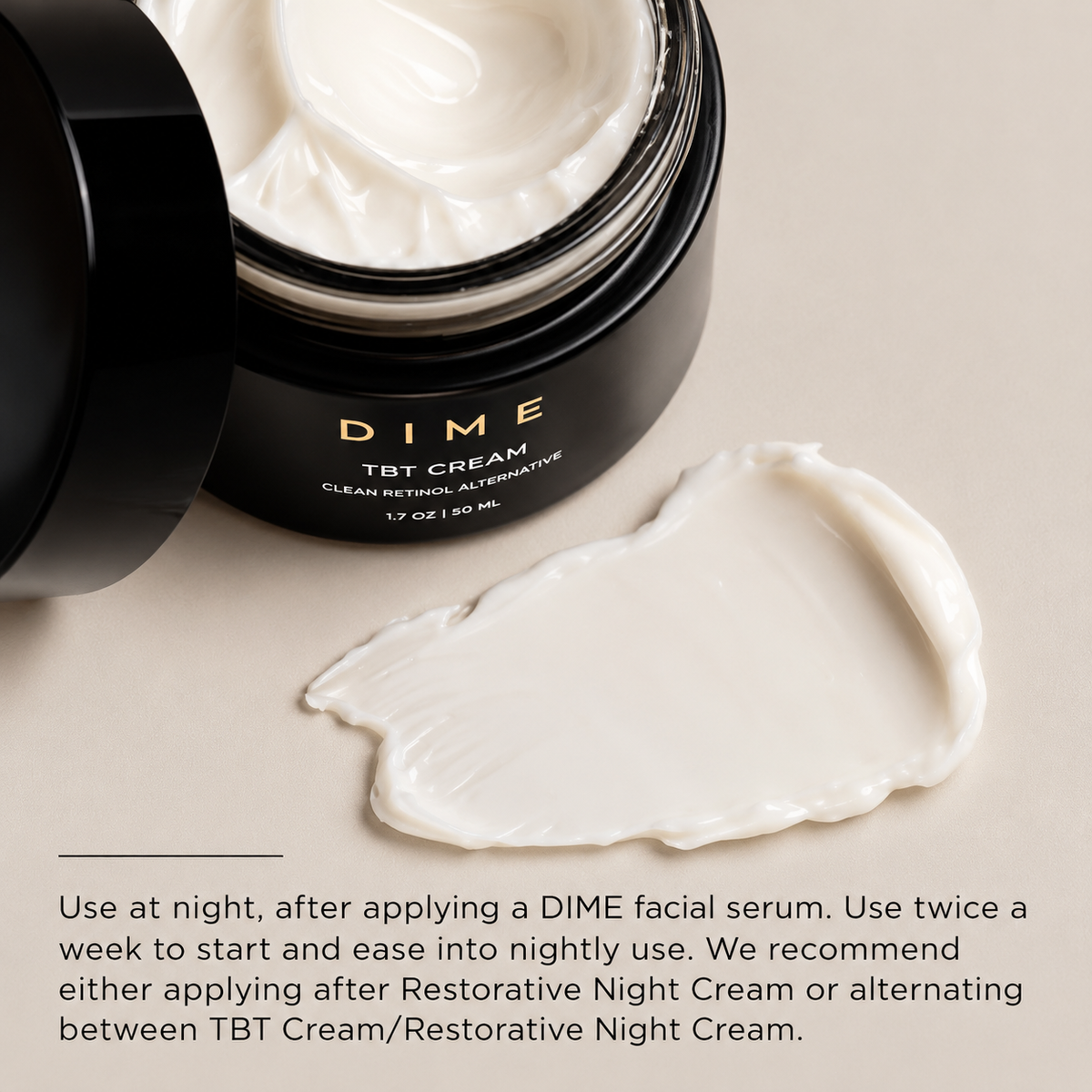 DIME Beauty TBT Cream 50ml – Bakuchiol Anti-Aging Face Moisturizer