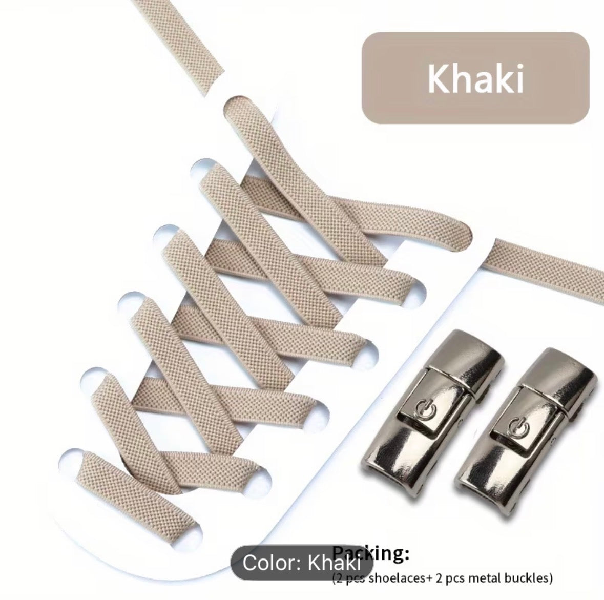 No-Tie Elastic Shoelaces with Buckles – Quick Lock Laces for Sneakers, Sports & Kids Shoes - UltraChic
