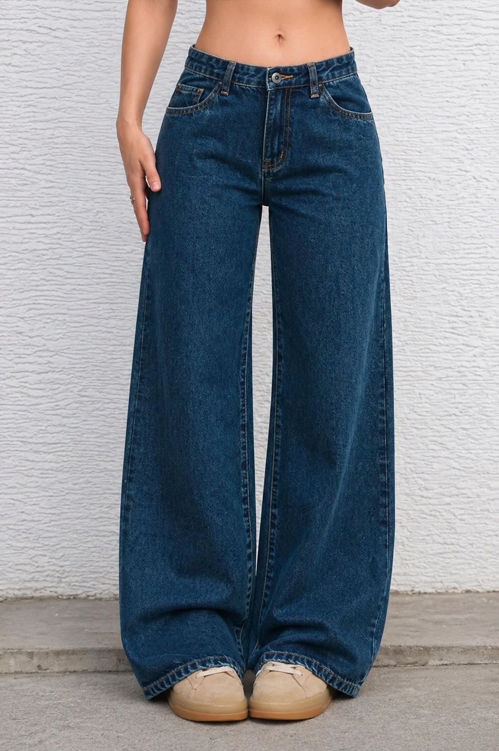 Wide Leg Jeans Relaxed Fit Effortless Chic Look All Season Women