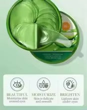 Aloe Vera Collagen Eye Masks – 60pcs for Dark Circles, Puffy Eyes & Anti-Wrinkle Hydration!
