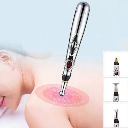 Electric Acupuncture Massage Pen – Pain Relief Therapy for Back, Neck & Face – Meridian Energy & Beauty Roller
