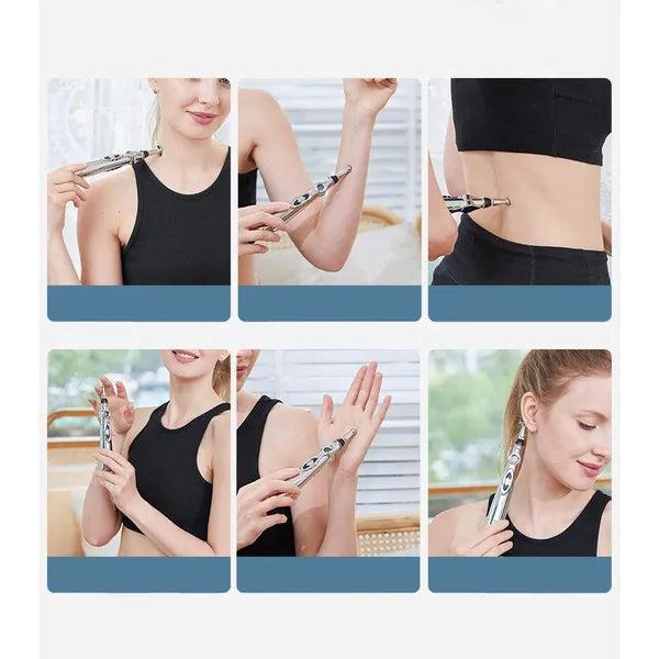 Electric Acupuncture Massage Pen – Pain Relief Therapy for Back, Neck & Face – Meridian Energy & Beauty Roller