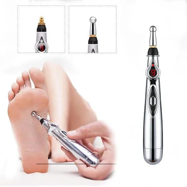 Electric Acupuncture Massage Pen – Pain Relief Therapy for Back, Neck & Face – Meridian Energy & Beauty Roller