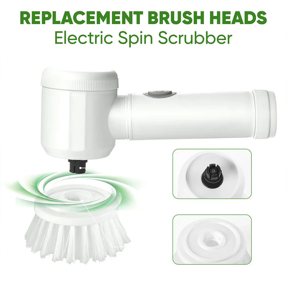 Electric Spin Scrubber USB Rechargeable Wireless Electric Cleaning Brush with 5PCS Brush Head Bathroom Kitchen Dishwashing Brush - UltraChic