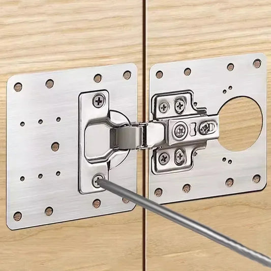 Cabinet Hinge Repair Plate Kit Kitchen Cupboard Door Hinge