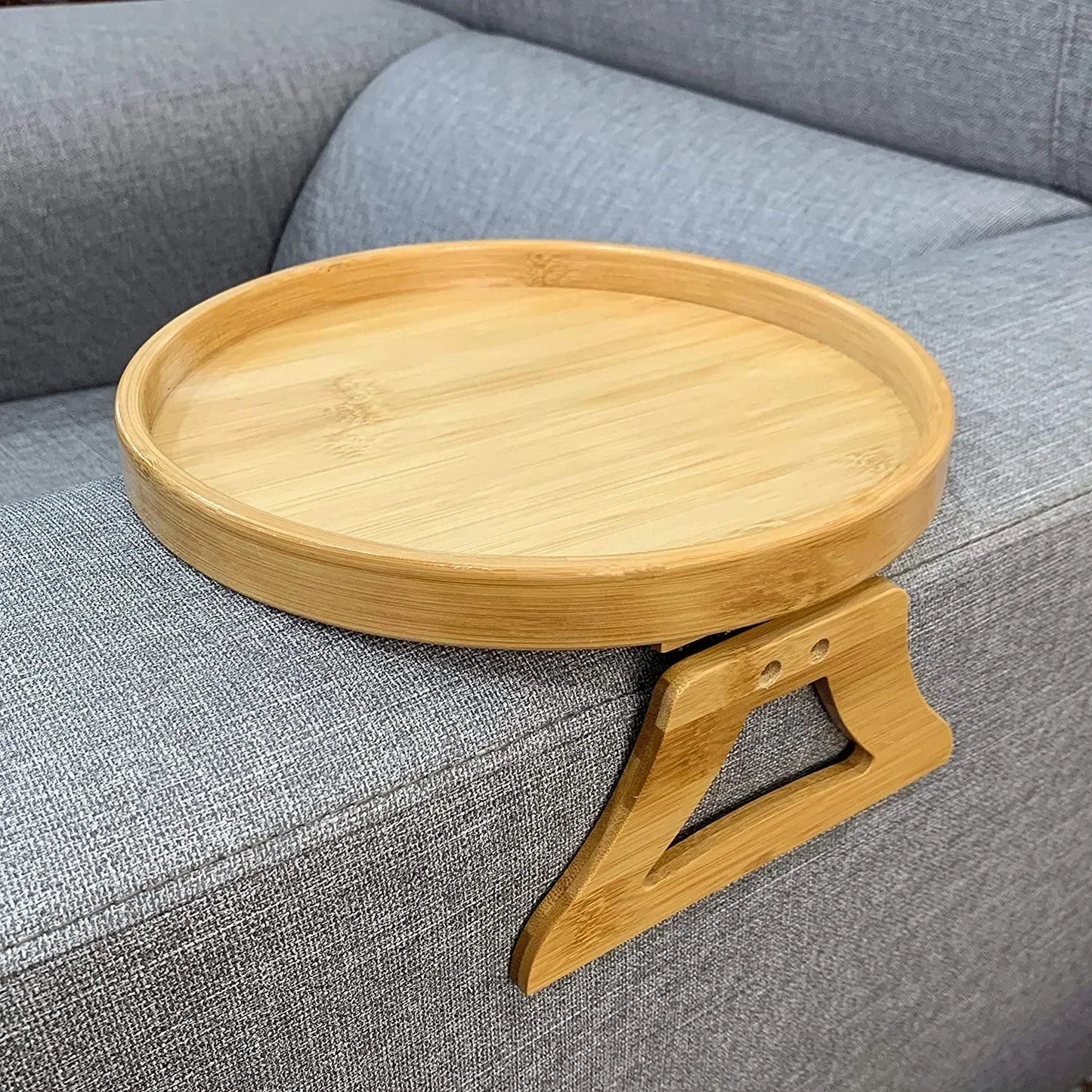 Foldable Round Bamboo Storage Tray with Legs – Stylish, Space-Saving Organization for Any Room!