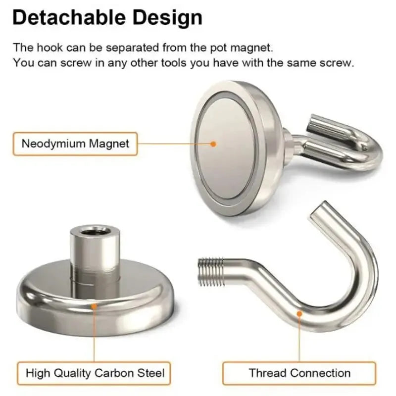 10PCS Strong Magnet Hooks Multi-Purpose Storage Hooks Home Kitchen Bar Storage Hooks Key Storage Hooks Bathroom Hangers - UltraChic