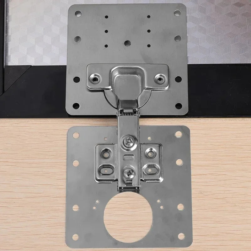 Cabinet Hinge Repair Plate Kit Kitchen Cupboard Door Hinge - UltraChic