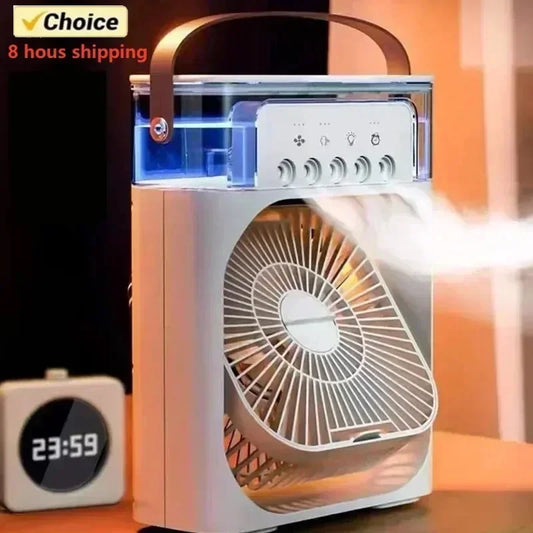 "3-in-1 Portable Humidifier Fan Mini Air Conditioner – Compact & Efficient Cooling Solution for Ultimate Comfort!"