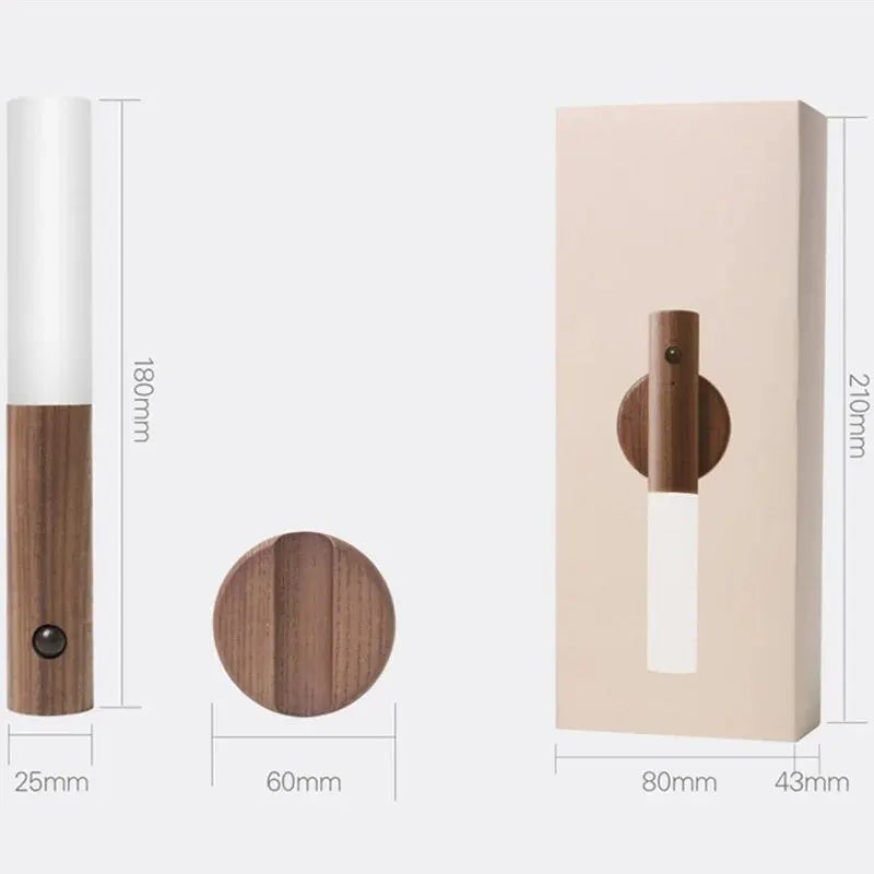 LED Night Light Magnetic Wall Lamp – Smart, Portable Lighting for Bedroom, Kitchen, Cabinet, and Staircase