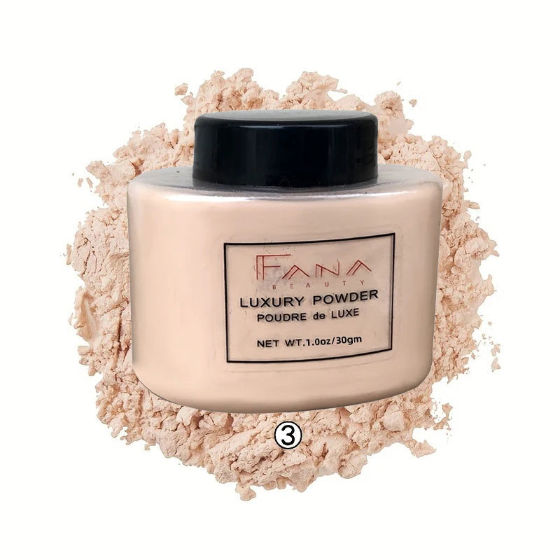 4-Color Luxury Loose Powder – Oil-Control Foundation for a Flawless, Matte Finish – Perfect for Long-Lasting Makeup