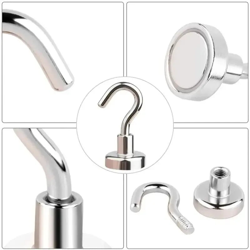 10PCS Strong Magnet Hooks Multi-Purpose Storage Hooks Home Kitchen Bar Storage Hooks Key Storage Hooks Bathroom Hangers - UltraChic