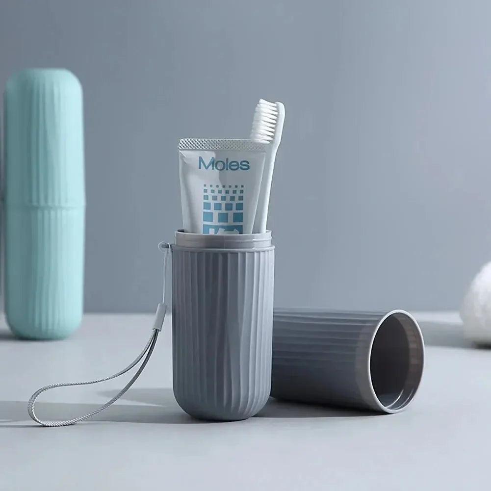 1PC Portable Toothbrush Cup – Travel Toothpaste Holder & Bathroom Storage Case Organizer - UltraChic