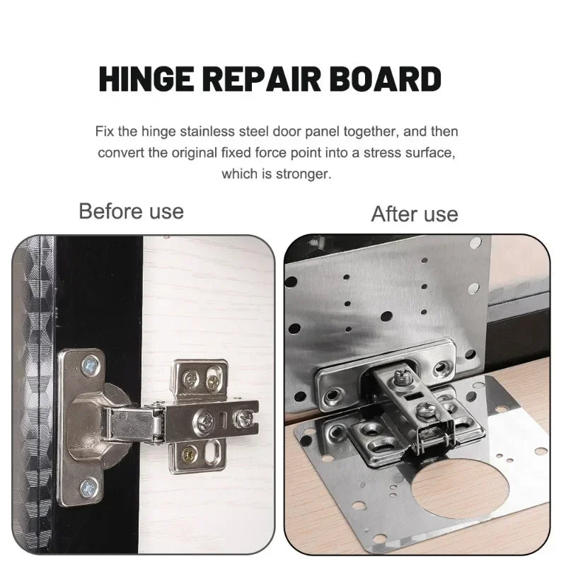 Cabinet Hinge Repair Plate Kit Kitchen Cupboard Door Hinge - UltraChic