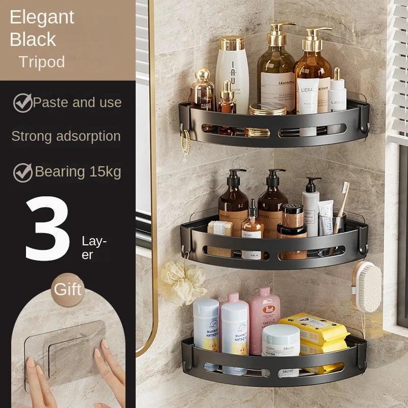 3/2/1 PCS No Punching Required Bathroom Shampoo Holder – Wall-Mounted Storage Organizer - UltraChic