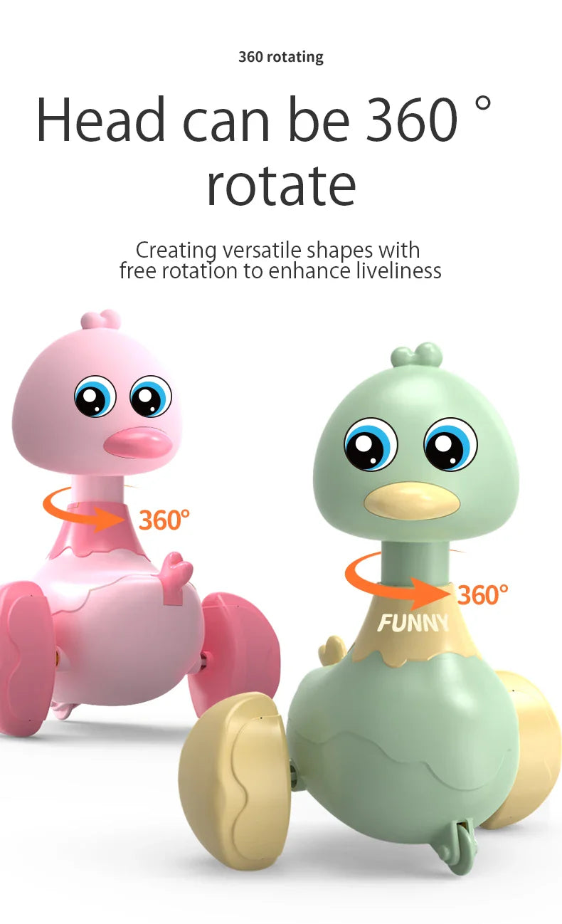 Baby Toy Duck Swing – Cartoon Press & Glide Inertia Car Toy for Early Education & Fun for Toddlers! - UltraChic