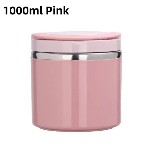 630/1000ML Stainless Steel Lunch Box Drinking Cup Food Thermal Jar Soup Insulated Thermos Container Portable Bento Lunchbox - UltraChic