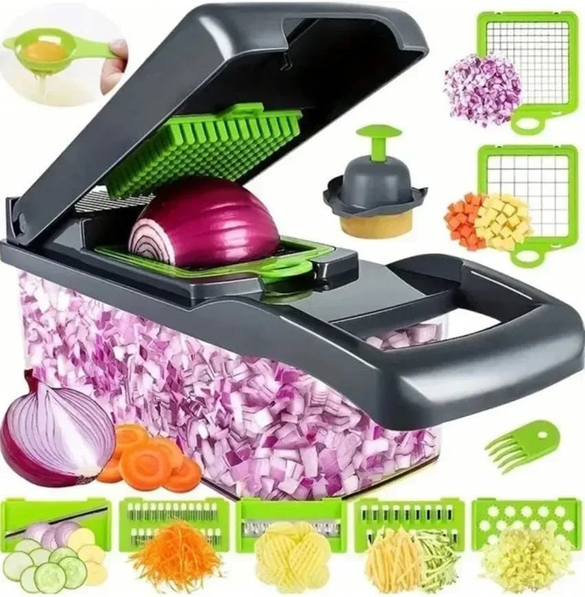 14/16 in 1 Multifunctional Vegetable Chopper Handle Food Grate Food Chopper Vegetable Slicer Dicer Cut Kitchen Items cocina - UltraChic