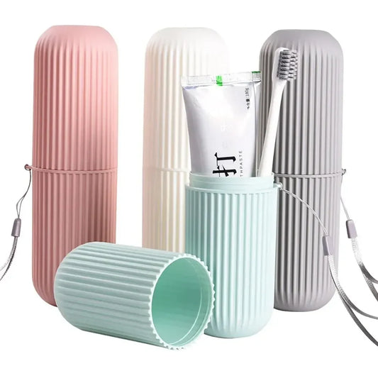 1PC Portable Toothbrush Cup – Travel Toothpaste Holder & Bathroom Storage Case Organizer - UltraChic