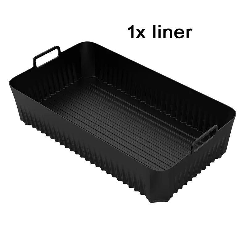 Hot Rectangle Air Fryer Silicone Liners for Ninja DZ071/AF500UK Air Fryer Basket Replacement Dishwasher Safe Air Fryer Liners - UltraChic