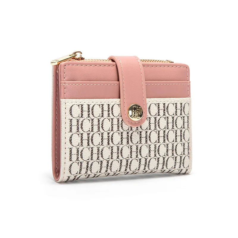 "Pink Leather Card Case | Personalized Monogram Option | Slim & Stylish Organizer" - UltraChic