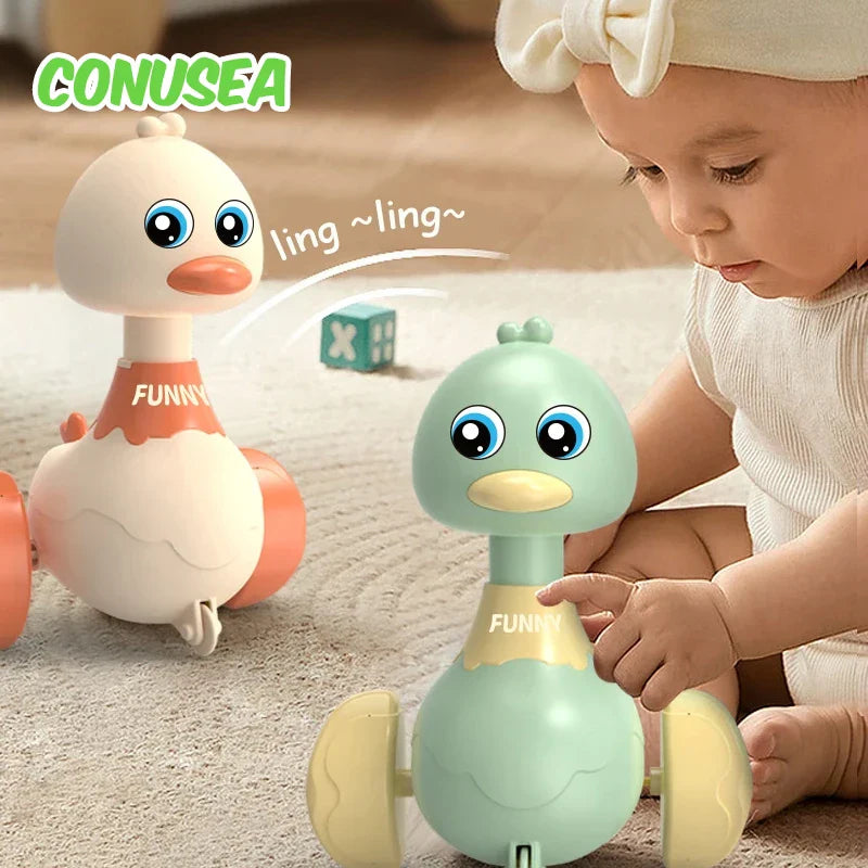 Baby Toy Duck Swing – Cartoon Press & Glide Inertia Car Toy for Early Education & Fun for Toddlers! - UltraChic
