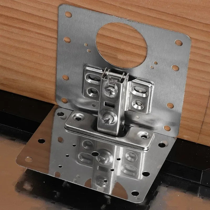 Cabinet Hinge Repair Plate Kit Kitchen Cupboard Door Hinge - UltraChic