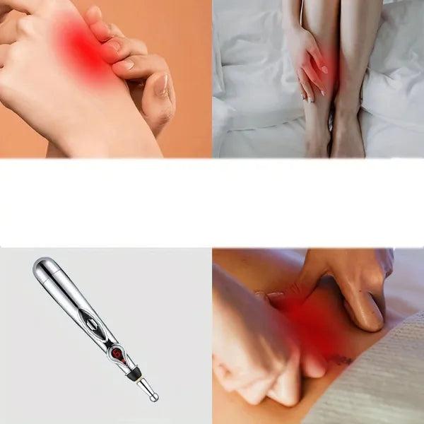 Electric Acupuncture Massage Pen – Pain Relief Therapy for Back, Neck & Face – Meridian Energy & Beauty Roller