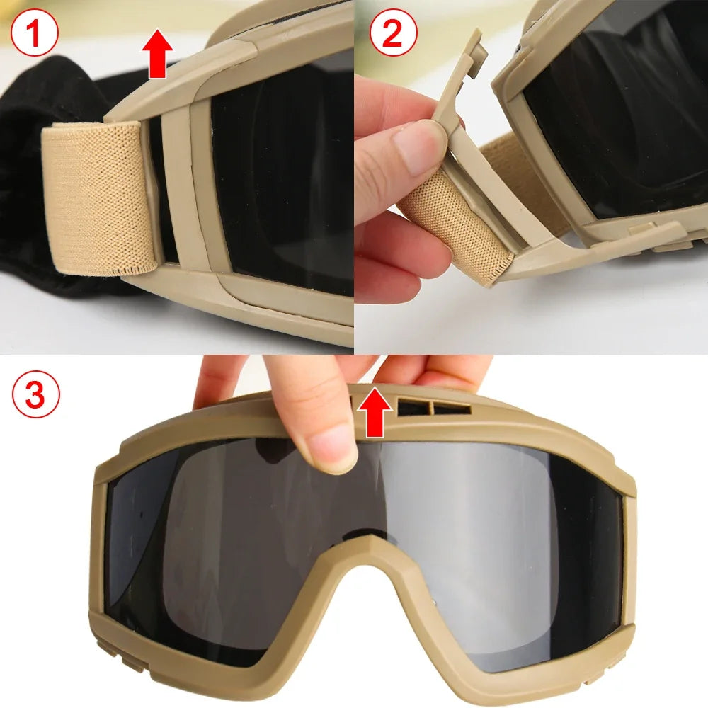 Tactical Goggles - Military-Grade UV Protection and Adjustable Outdoor Eyewear - UltraChic