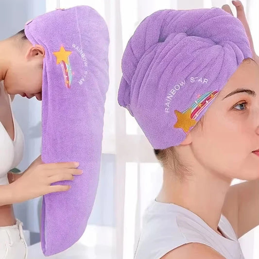1PC Quick-Dry Hair Towel – Super Absorbent Soft Wrap for Women & Girls
