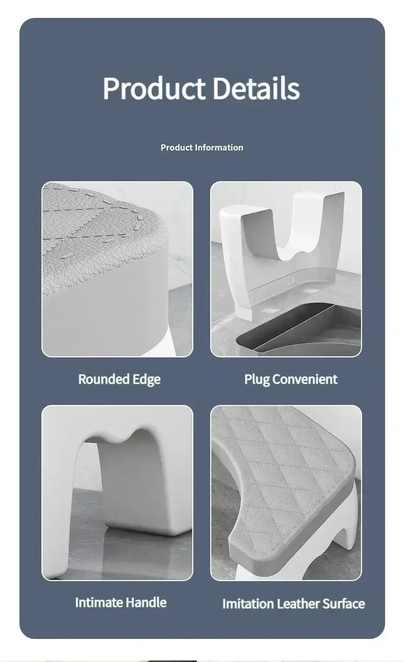 Ergonomic EasySquat – Waterproof & Non-Slip Toilet Foot Stool for Better Posture - UltraChic