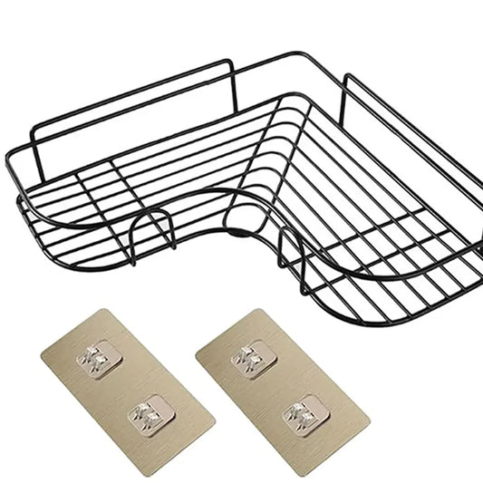 1PC No-Drill Wall Mounted Triangle Bathroom Shelf – Space-Saving Storage Organizer