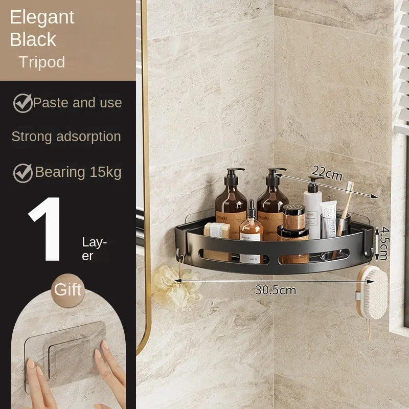 3/2/1 PCS No Punching Required Bathroom Shampoo Holder – Wall-Mounted Storage Organizer - UltraChic