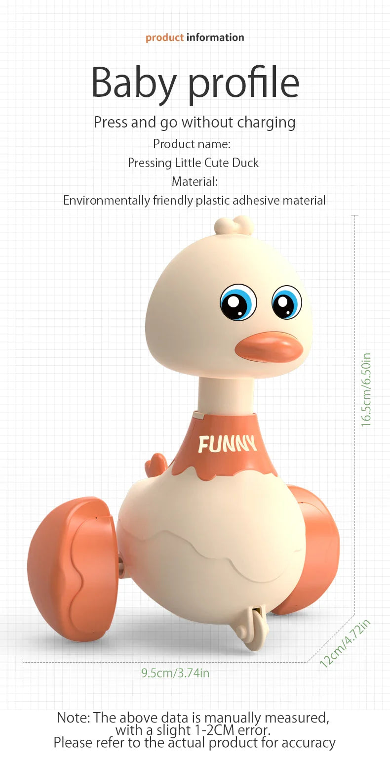 Baby Toy Duck Swing – Cartoon Press & Glide Inertia Car Toy for Early Education & Fun for Toddlers! - UltraChic