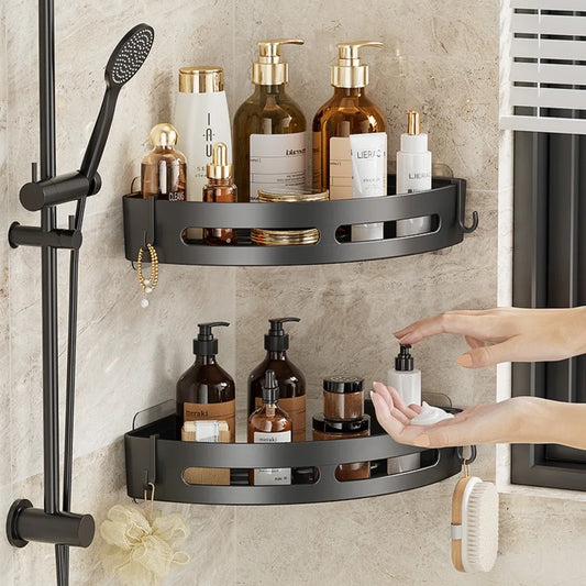 3/2/1 PCS No Punching Required Bathroom Shampoo Holder – Wall-Mounted Storage Organizer - UltraChic