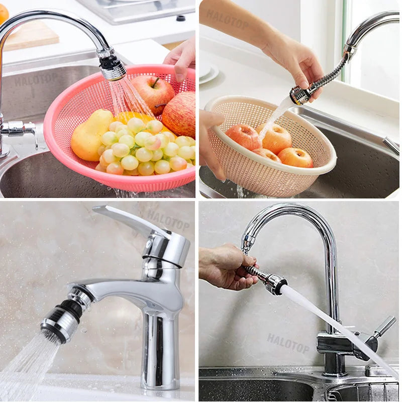 2 Mode Faucet Extender Nozzle Water Diffuser Tap Mixer Aerator Kitchen Attachment Adapter Frother Sprayer Saving Bubbler Filte - UltraChic