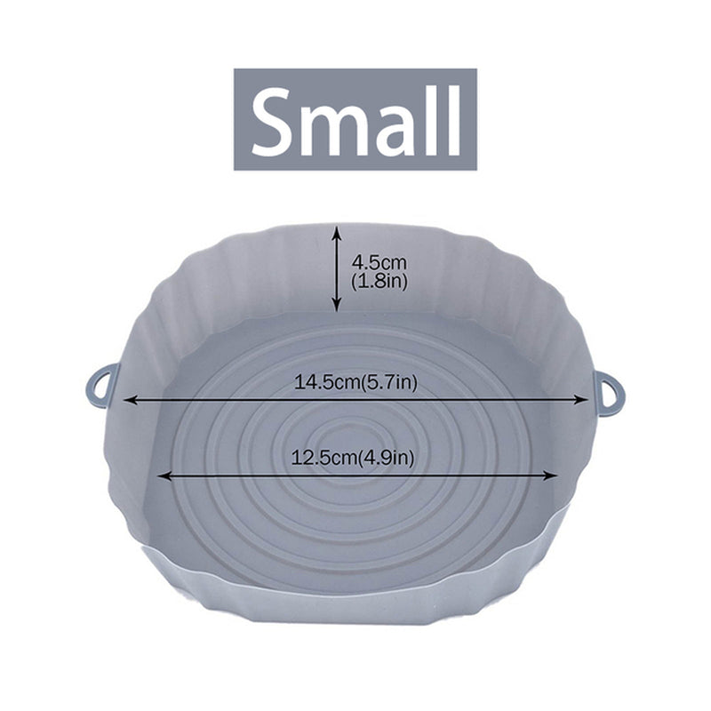 1/2/3PCS Reusable Air Fryer Silicone Pot Oven Baking Tray Airfryer Silicone Basket Pizza Fried Chicken Grill Pan Mat for Kitchen - UltraChic