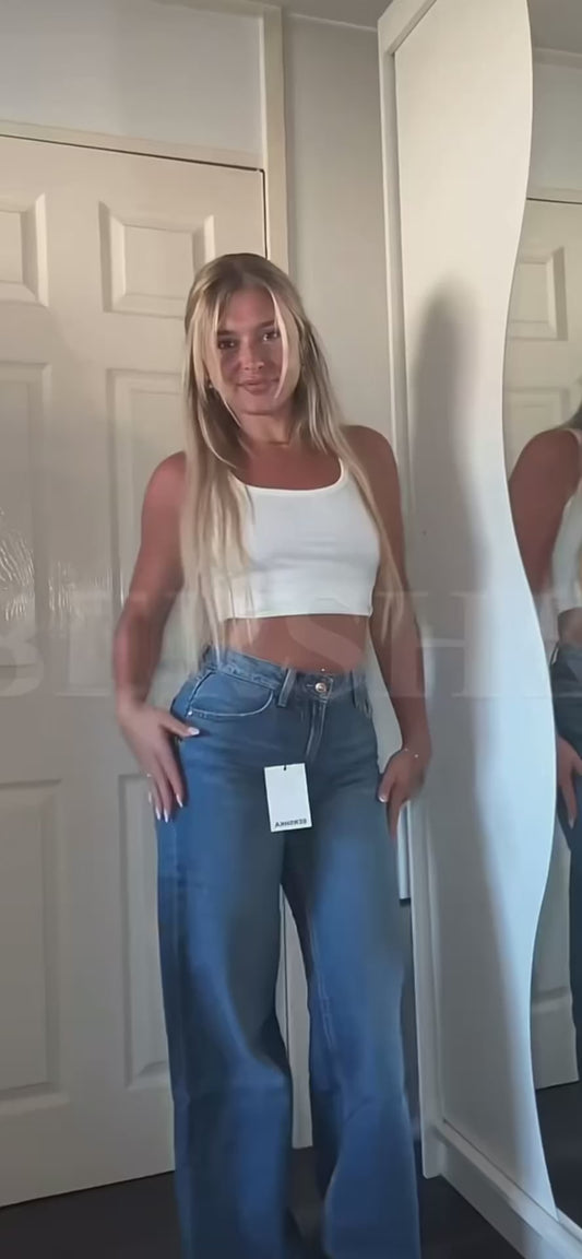 Wide Leg Jeans Relaxed Fit Effortless Chic Look All Season Women