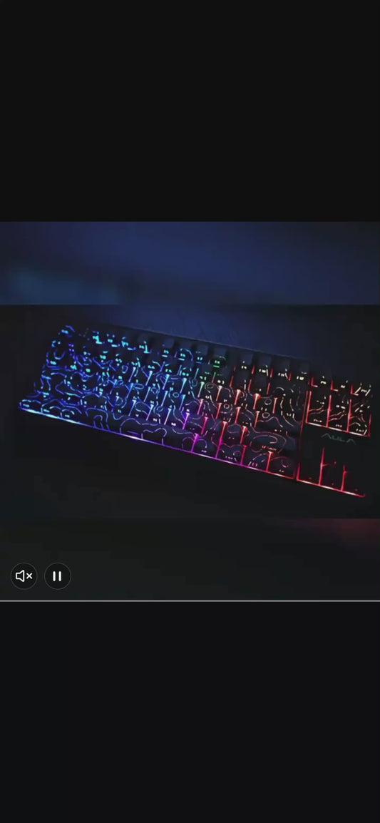 Stylish RGB Contour Line Keycaps – Premium Cherry Profile Backlit Gaming Keycaps for Mechanical Keyboard