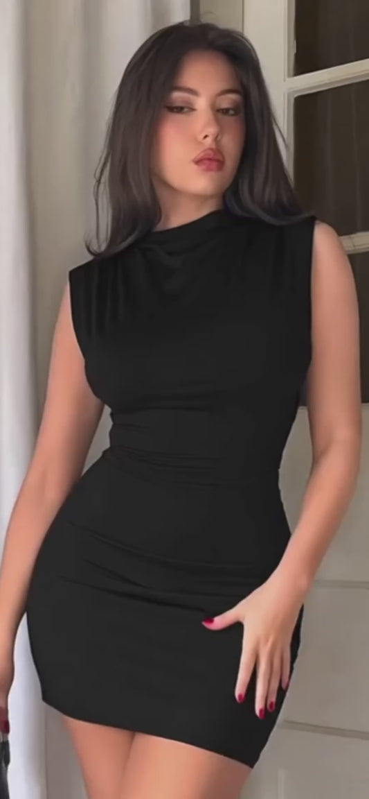 Bodycon Mini Dress Sculpted Slim Fit Effortless Elegant Look Summer Women