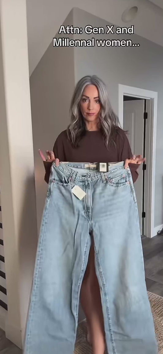 Wide Leg Jeans Relaxed Fit Effortless Street Style Look Summer Women